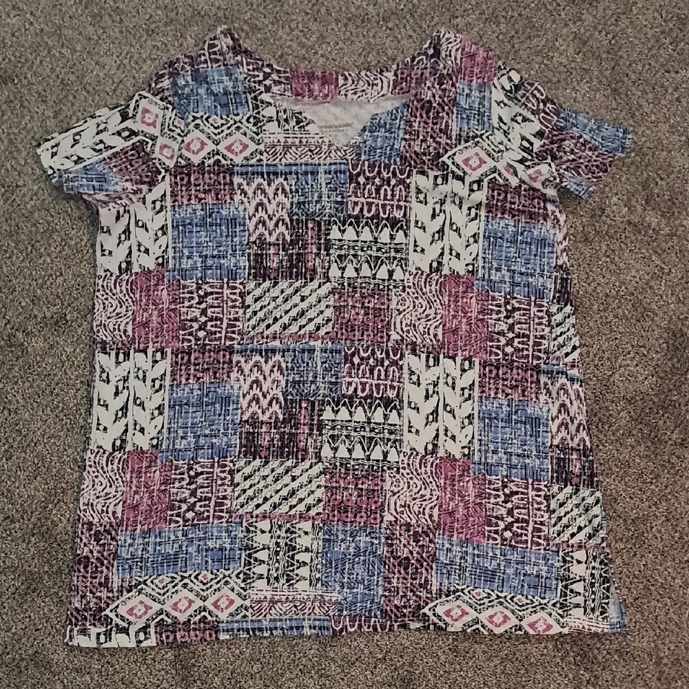 Woman Within Womens Multi Colored 18/20 Large